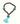 Turtle Bead Anklet With Blue Tassel