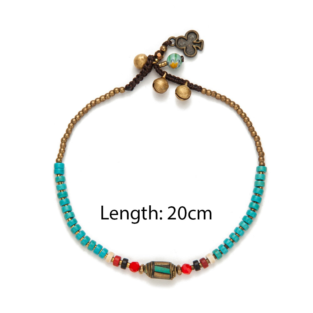 Tibetan Bead Bell Anklet